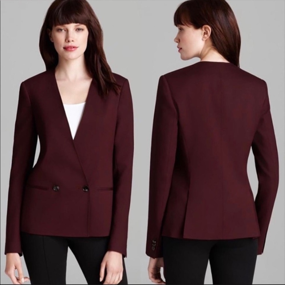 Theory Malyn maroon wool blazer